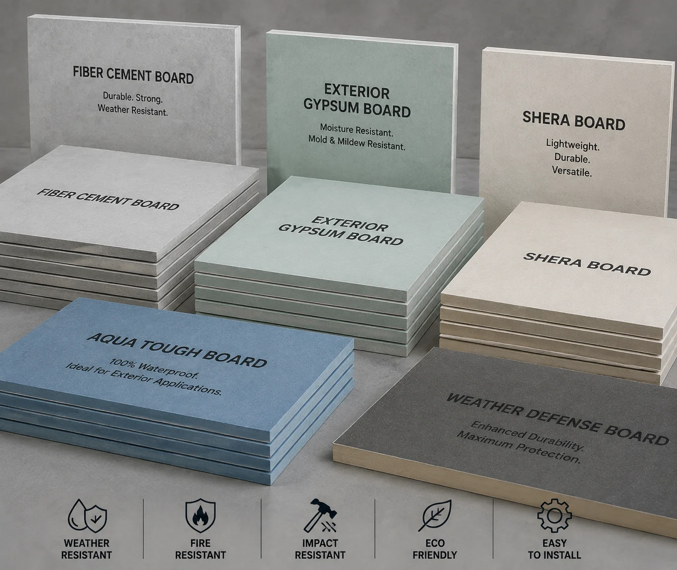 Exterior building boards