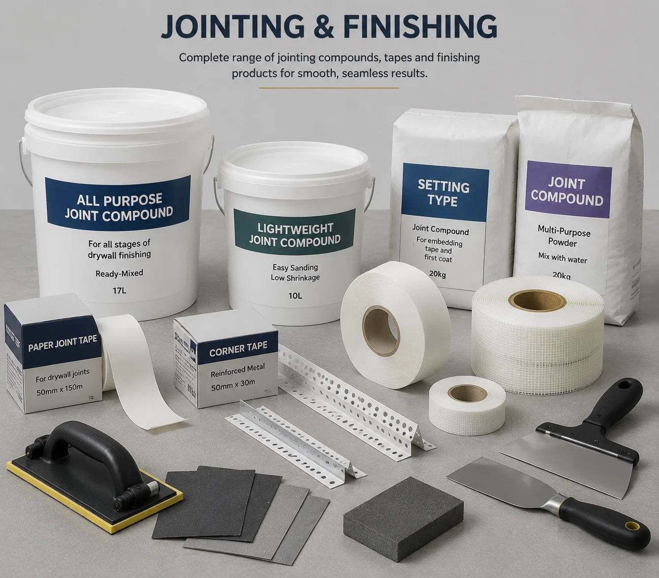 Jointing and finishing products