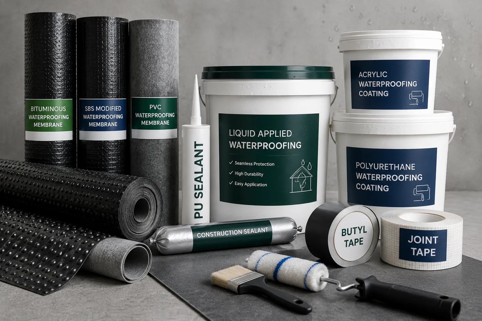 Waterproofing membranes and products